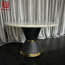 Modern Luxury Marble Top Dining Table Set with 6 Chairs for Hotel or Home Use