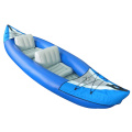 Plastik Double Inflatable Canoe Kayak 3 Orang