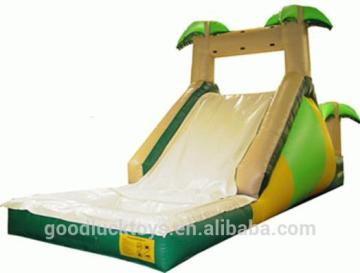 romantic white inflatable palm tree slide for wedding/ wedding inflatable slide