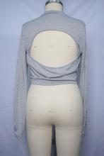 Women's open back knitted top