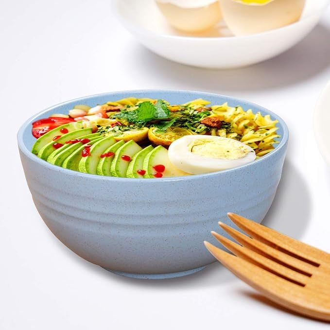 Durable wheat straw fiber bowls for microwave heating