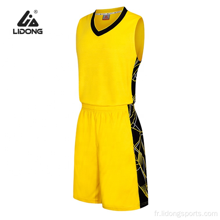 Uniforme de basket-ball simple à la mode en gros à la mode