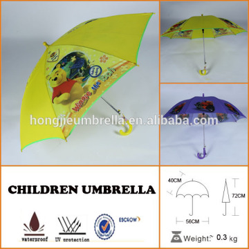 promotional sun or rain yellow child size nylon umbrellas for sale