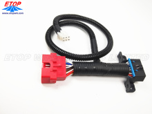 red OBDII Male to OBDII Female with bracket