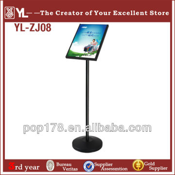 Metal sign board display stand with snap frame billboard stand