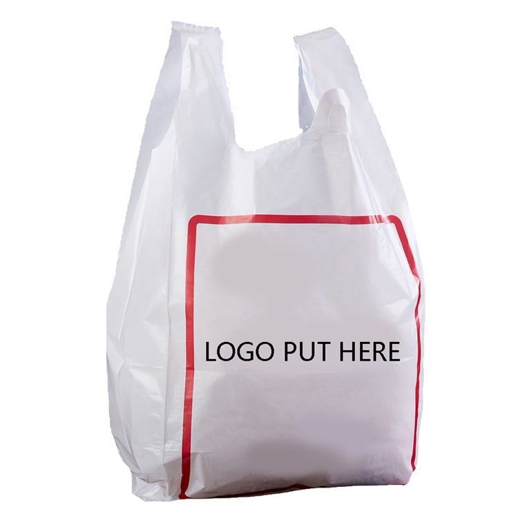 Plastic vest handle carrier shopping packaging bag