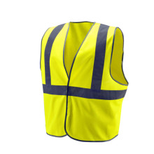 Fluorescent Yellow Security Vest with Reflective Tape