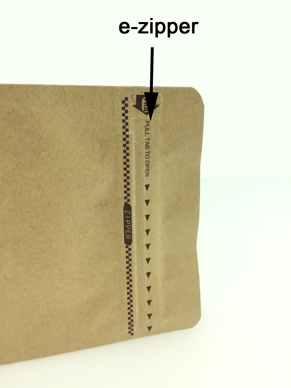 brown plain craft paper zipper candy bag