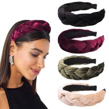 Customizable Solid Color Cross Braid Hair Accessories for Women