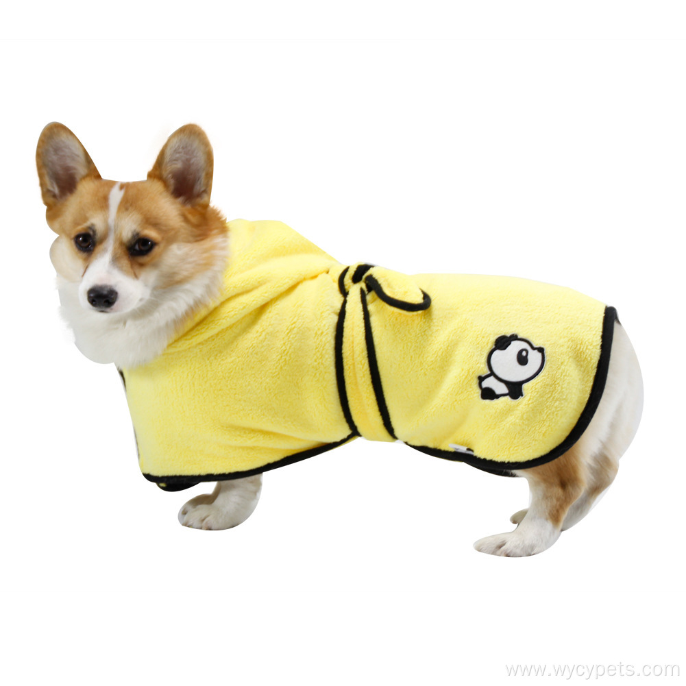 Hooded Quick Drying Super Absorbent Pet Bathrobe