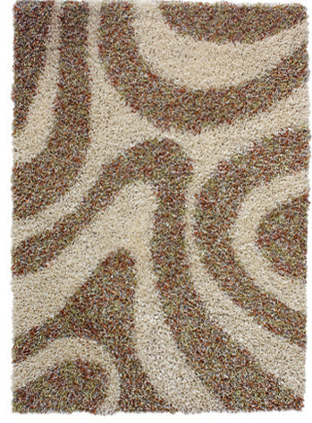 Polyester Viscose Shaggy Carpet with Design