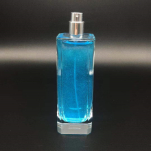 100ml rectangular transparent glass perfume bottle