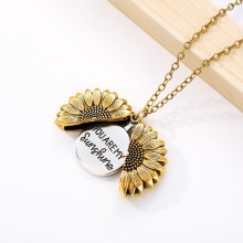 'Retro Engraved You Are My Sunshine Necklace'