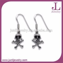 Fashion Skull Stainless Steel Hoop Earring Findings Wholesale