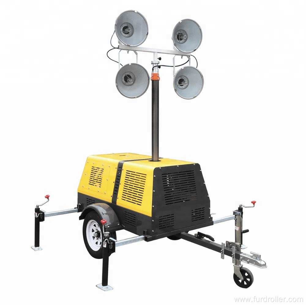 Work Performance Height Adjustable 1000WX4 Trailer Mounted Light Tower FZMT-1000B