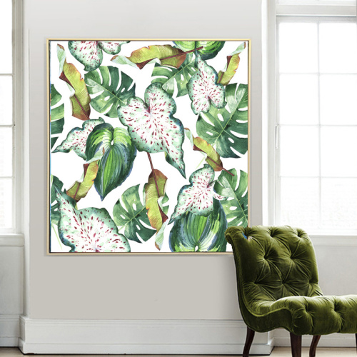 Palmate Leaves Canvas Wall Decor