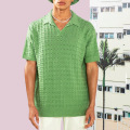 T-shirt décontracté à manches courtes en V tricoté pour hommes