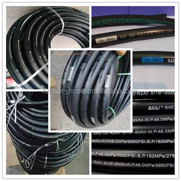 wire braided with one or two wire steel wire for R1 R2 smooth surface rubber hose