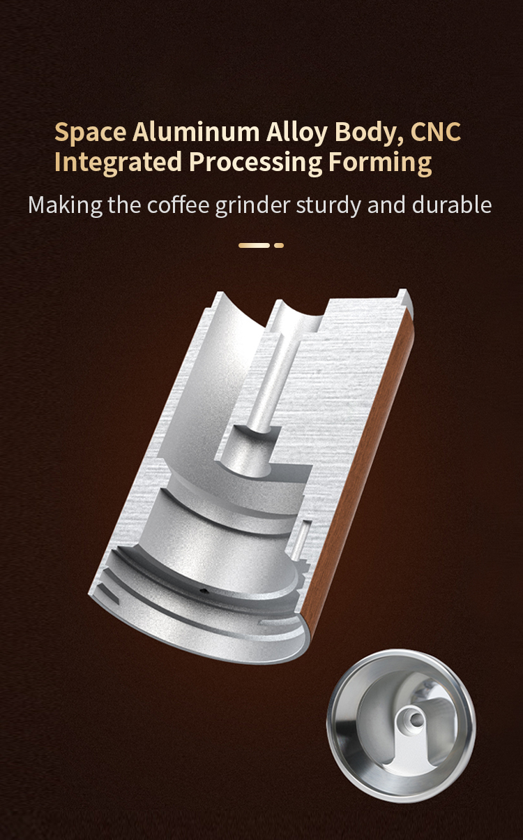 Manual Coffee Grinder Stainless Steel Coffee Bean Grinder Aluminum Manual Coffees Grinders