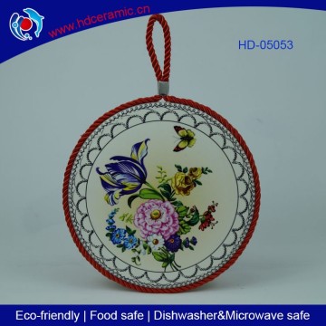 Rural wind UV printing ceramic pot holder, tablemat, pot cushion