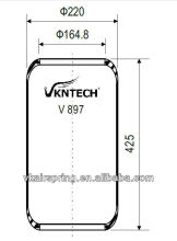 DENNIS 656289 Rubber air balloon 897N Pneumatic suspension systems/ DENNIS air ride brake suspension system