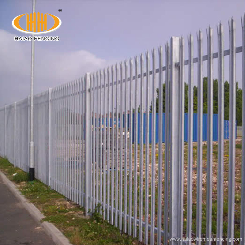 Durable pvc coated security steel palisade fence panels