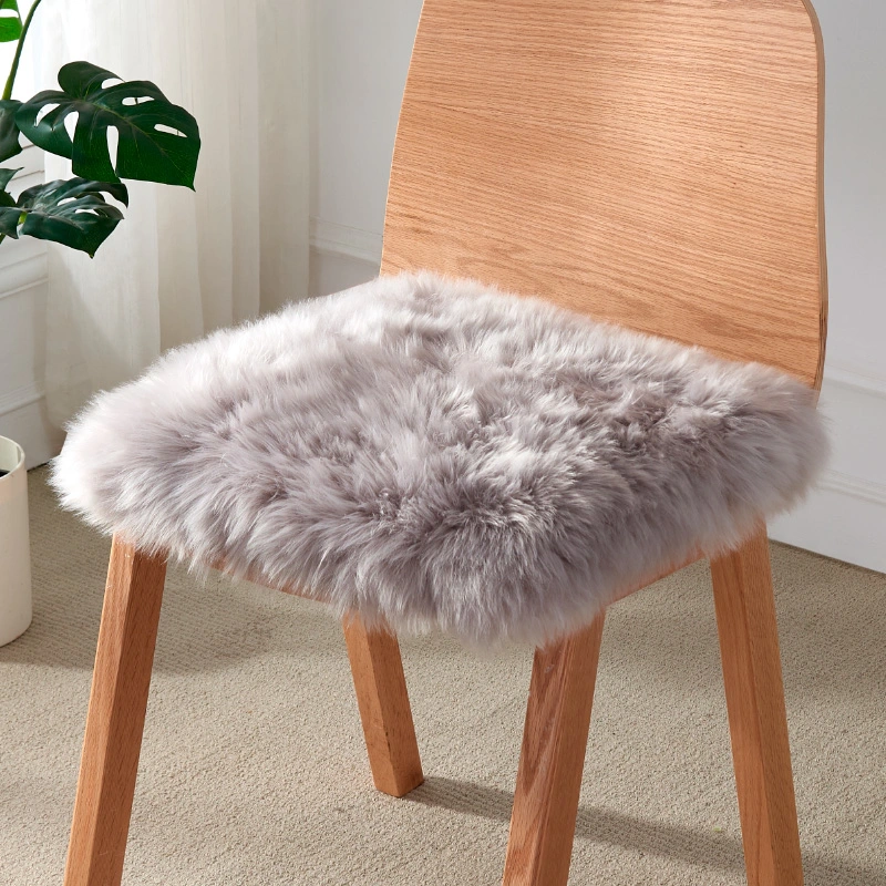 Squared Real Sheepskin Garden Sofa Seat Pad Outdoor/Indoor Chair Cushion