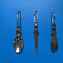 3 Pcs Stainless Steel Folding Picnic Cutlery Set