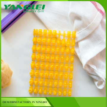 plastic letter cookie press set
