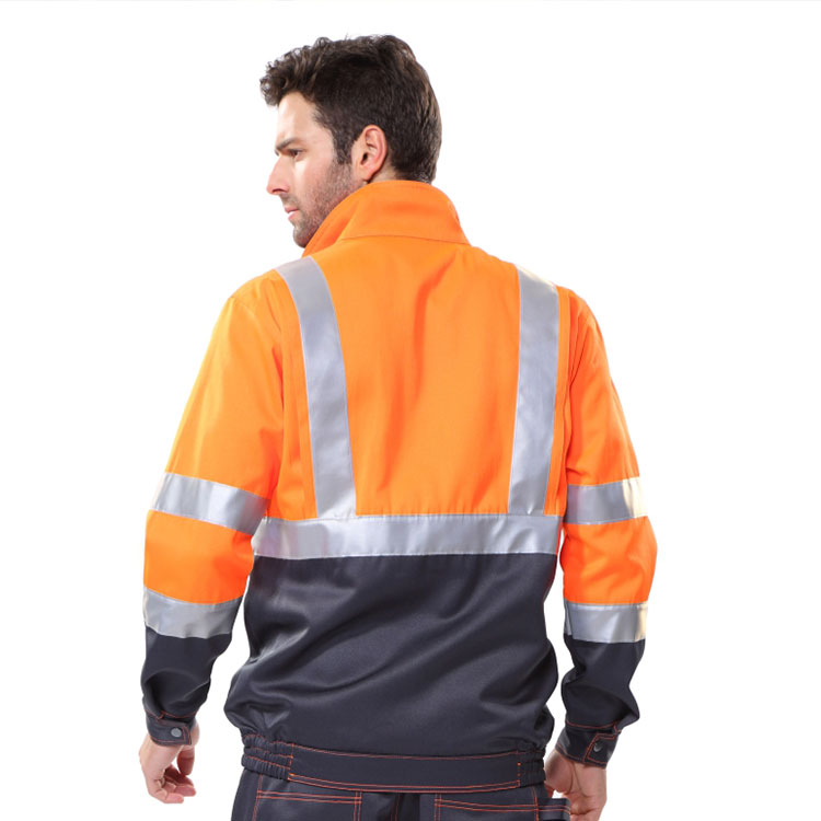 Customized logo high visibility reflective safety protective jacket