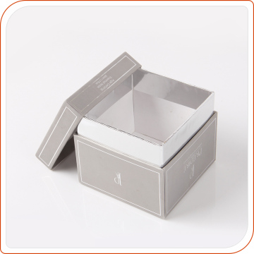 Luxury silver colour lid cover candle paper box packed