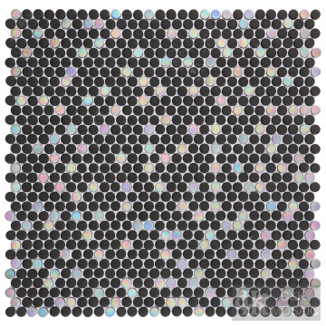 Black Mix Recycled Glass for Backsplashes