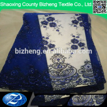 flower hand made embroidery african french net lace fabric