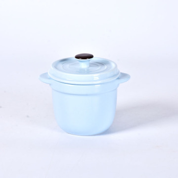 Utensilios de cocina Mini cazuela pequeña de cerámica colorida