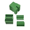 Double rows right angle pin plug-in terminal block