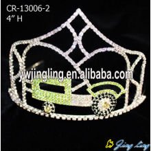 Wholesale Rhinestone Custom Car Shape Crowns For Girls