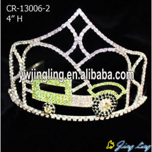 Wholesale Rhinestone Custom Car Shape Crowns For Girls