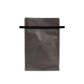 Bloquez Bottom 12 oz Black en aluminium en aluminium Sac à café avec soupape