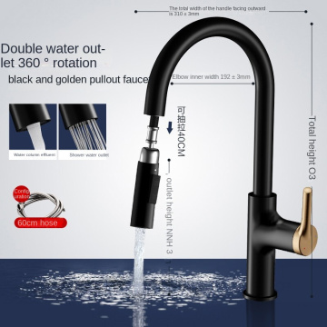 New Design Brass Pull Down Kitchen Sink Faucet