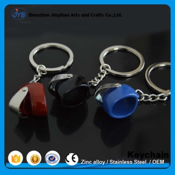 keychain type small motorcycle souvenir keyring custom 3d metal helmet key chain for promotion