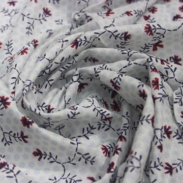 100% cotton dobby printed floral fabric