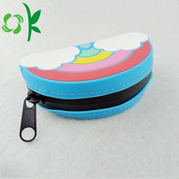 Rainbow Shape Silicone Waterproof Zipper Coin Bag Purse