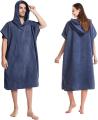 Microfiber vuxen huva surf poncho strandhandduk