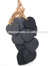 All kinds of nature slate heart Christmas pendants