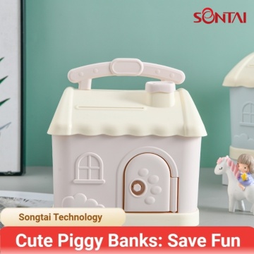 Cute Cottage Piggy Bank Fun Saving Companion