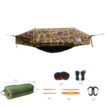 Stable Hammock Tent with Sunshade for Outdoor Camo Adventure