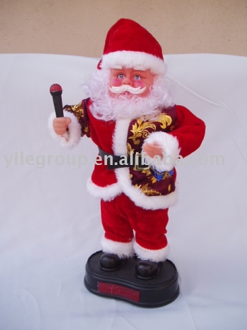 13&quot; santa bowing/santa toys/electrical santa