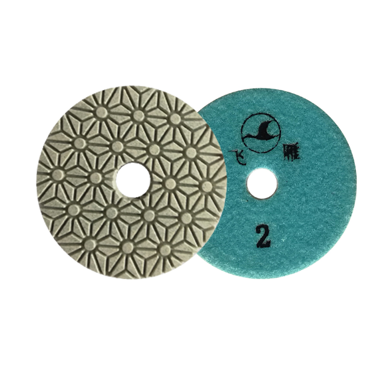 3 Step dry &wet diamond polishing pad 4 inch for stone concrete