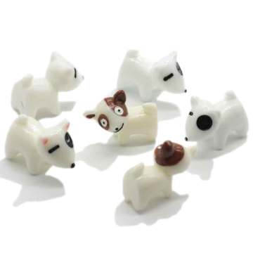 Cartoon Kawaii Cani Figurine per la decorazione di torte Resina Pet Dog Craft Dollhouse Bonsai Ornament Fairy Garden Figurine Fornitore