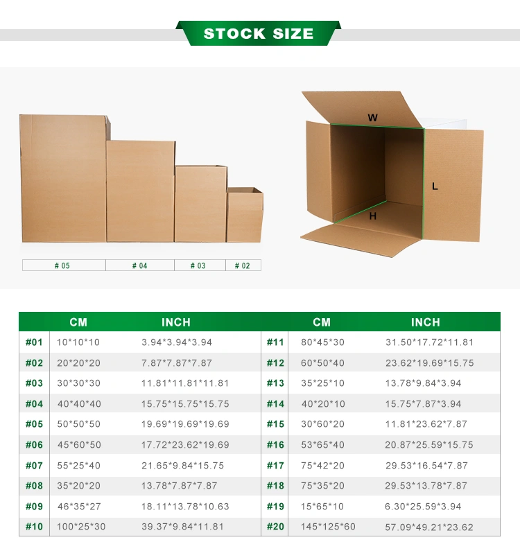 Top Seller Medium Cardboard Moving Corrugated Box Carton, Large Mailing Shipping Boxes for Packing Storage